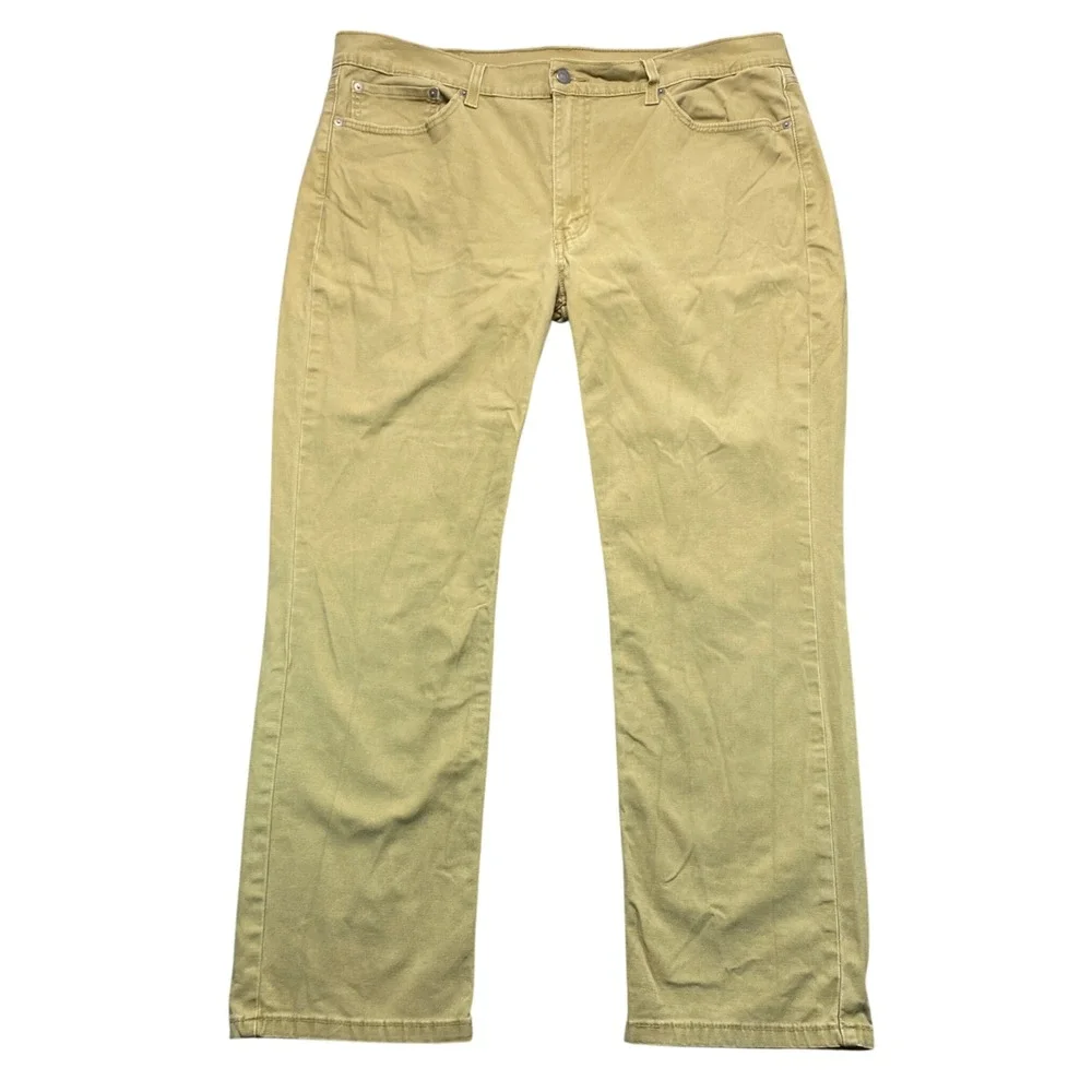 Levis 514 Straight Fit Khaki Tan Pants Mens 40x30 Cotton Stretch
